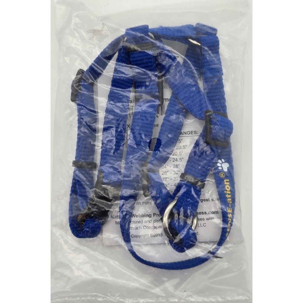 SENSE-ation No Pull Dog Trainer Walking Harness XS Blue Nylon Adjustable Pet - Picture 2 of 5